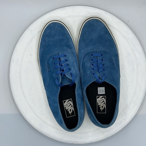 Vans Mens 8 Pro Blues Blue Ashes White Suede Sneakers - Picture 5 of 9